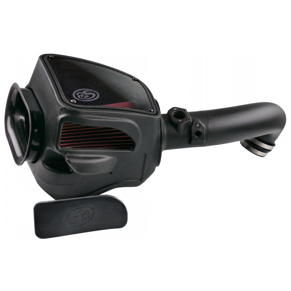 S&B 75-5082-BKJF Cold Air Intake For 16-18 Nissan Titan, V8-5.0L Cummins Oiled Cotton Cleanable Red S&B - Truck Part Superstore