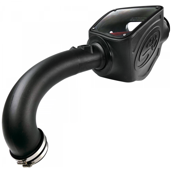 S&B 75-5082-BKJF Cold Air Intake For 16-18 Nissan Titan, V8-5.0L Cummins Oiled Cotton Cleanable Red S&B - Truck Part Superstore