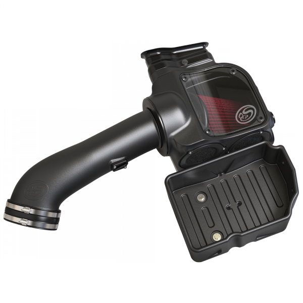 S&B 75-5085-BKJF Cold Air Intake For 17-19 Ford F250 F350 V8-6.7L Powerstroke Cotton Cleanable Red S&B - Truck Part Superstore