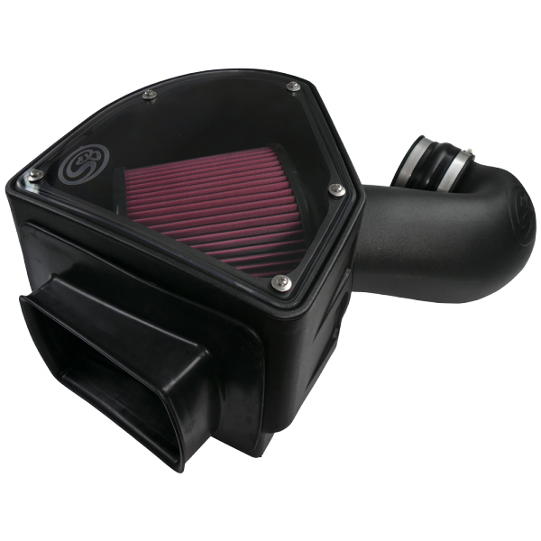 S&B 75-5090-BKJF Cold Air Intake For 94-02 Dodge Ram 2500 3500 5.9L Cummins Cotton Cleanable Red S&B - Truck Part Superstore