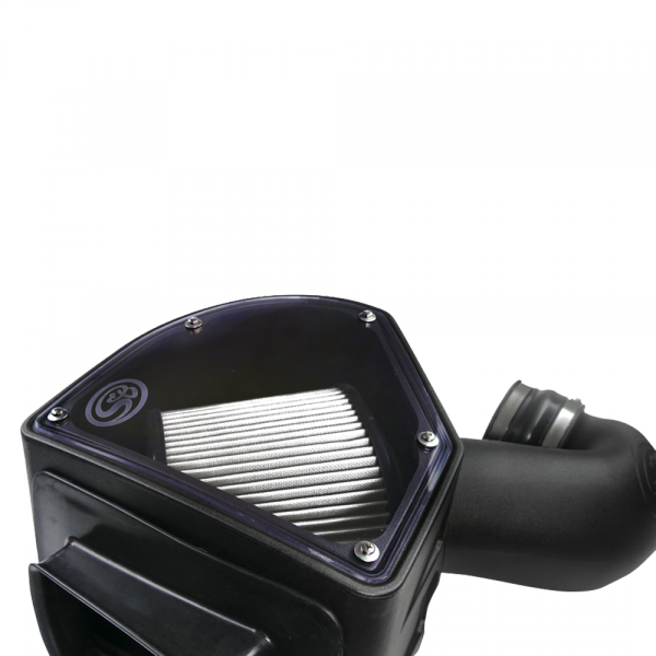 S&B 75-5090D-BKJF Cold Air Intake For 94-02 Dodge Ram 2500 3500 5.9L Cummins Dry Extendable White S&B - Truck Part Superstore