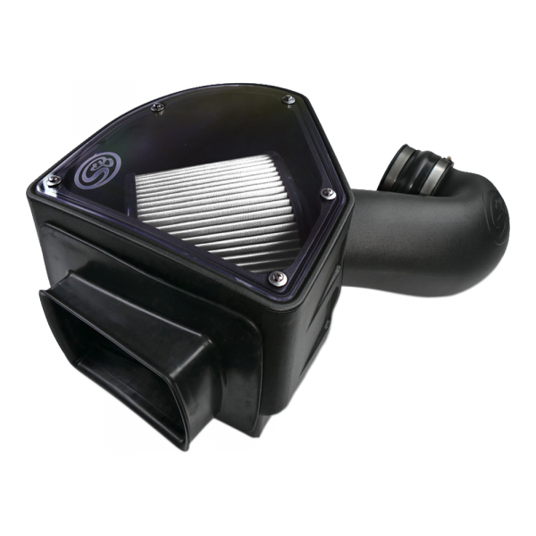 S&B 75-5090D-BKJF Cold Air Intake For 94-02 Dodge Ram 2500 3500 5.9L Cummins Dry Extendable White S&B - Truck Part Superstore