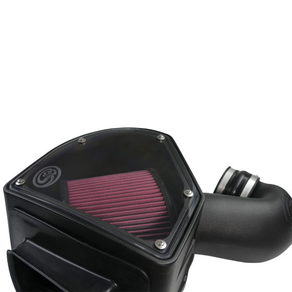 S&B 75-5090-BKJF Cold Air Intake For 94-02 Dodge Ram 2500 3500 5.9L Cummins Cotton Cleanable Red S&B - Truck Part Superstore