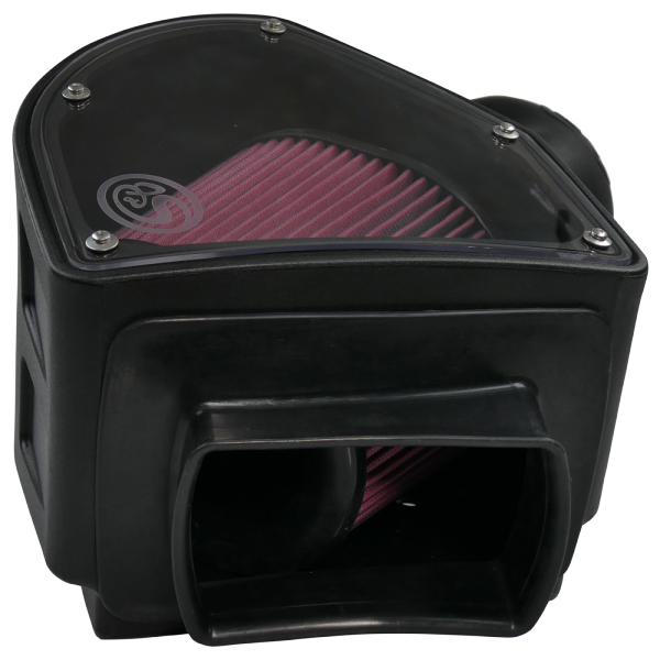 S&B 75-5090-BKJF Cold Air Intake For 94-02 Dodge Ram 2500 3500 5.9L Cummins Cotton Cleanable Red S&B - Truck Part Superstore