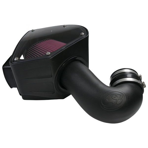 S&B 75-5090-BKJF Cold Air Intake For 94-02 Dodge Ram 2500 3500 5.9L Cummins Cotton Cleanable Red S&B - Truck Part Superstore