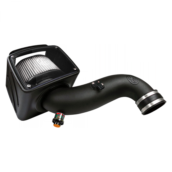 S&B 75-5091D-BKJF Cold Air Intake For 07-10 Chevrolet Silverado GMC Sierra V8-6.6L LMM Duramax Dry Extendable White S&B - Truck Part Superstore