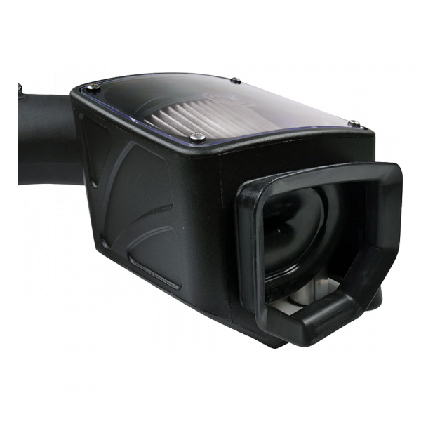 S&B 75-5091D-BKJF Cold Air Intake For 07-10 Chevrolet Silverado GMC Sierra V8-6.6L LMM Duramax Dry Extendable White S&B - Truck Part Superstore