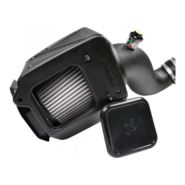 S&B 75-5091D-BKJF Cold Air Intake For 07-10 Chevrolet Silverado GMC Sierra V8-6.6L LMM Duramax Dry Extendable White S&B - Truck Part Superstore