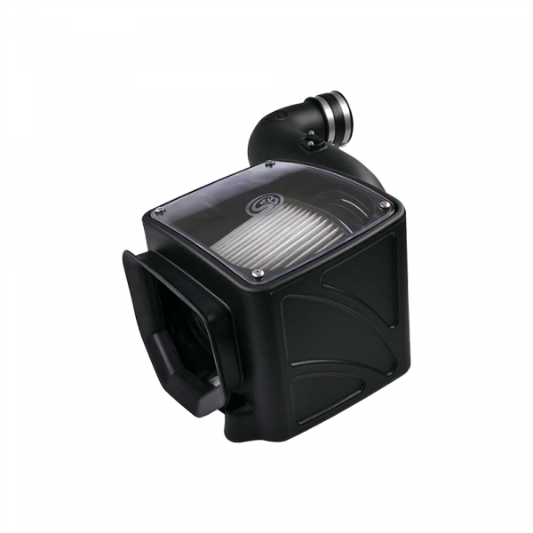 S&B 75-5091D-BKJF Cold Air Intake For 07-10 Chevrolet Silverado GMC Sierra V8-6.6L LMM Duramax Dry Extendable White S&B - Truck Part Superstore