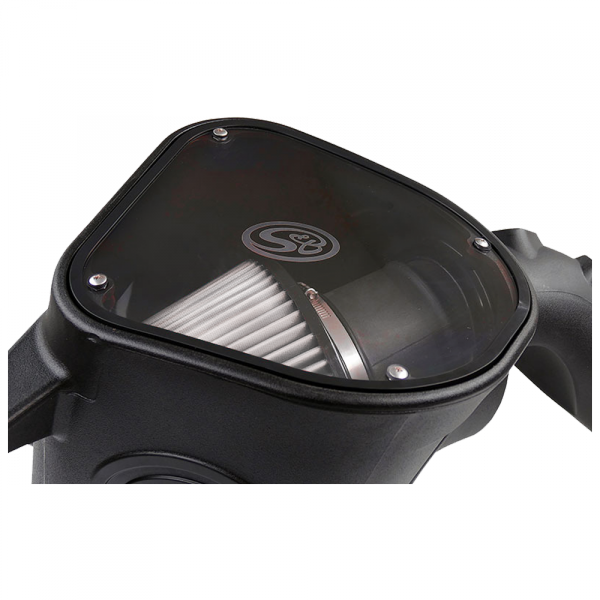 S&B 75-5092D-BKJF Cold Air Intake For 10-12 Dodge Ram 2500 3500 6.7L Cummins Dry Extendable White S&B - Truck Part Superstore