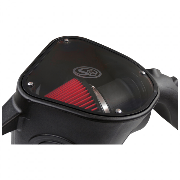S&B 75-5092-BKJF Cold Air Intake For 10-12 Dodge Ram 2500 3500 6.7L Cummins Cotton Cleanable Red S&B - Truck Part Superstore