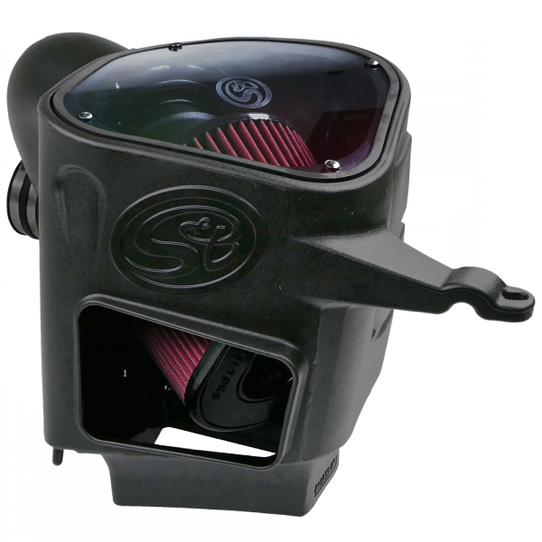 S&B 75-5094-BKJF Cold Air Intake For 03-07 Dodge Ram 2500 3500 5.9L Cummins Cotton Cleanable Red S&B - Truck Part Superstore