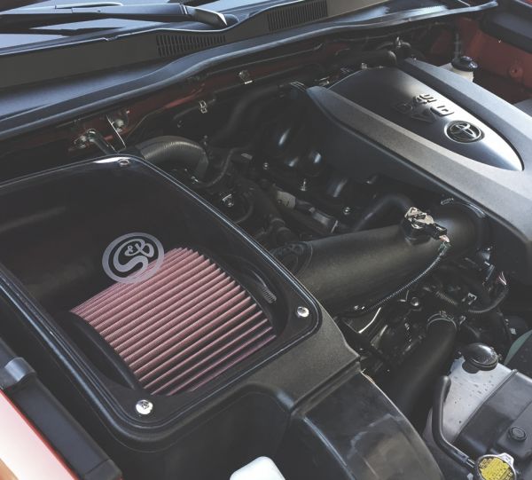 S&B 75-5096-BKJF Cold Air Intake For 16-18 Toyota Tacoma 3.5L Oiled Cotton Cleanable Red S&B - Truck Part Superstore