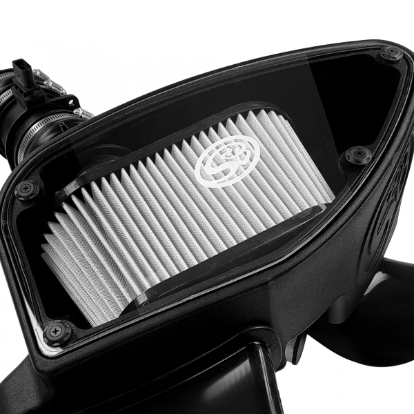 S&B 75-5099D-BKJF Cold Air Intake For 10-14 VW 2.0L TDI , 2015 VW Jetta 2.0L TDI Dry Extendable White S&B - Truck Part Superstore