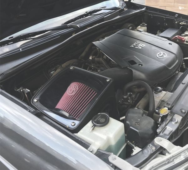 S&B 75-5100-BKJF Cold Air Intake For 12-15 Toyota Tacoma 4.0L Oiled Cotton Cleanable Red S&B - Truck Part Superstore