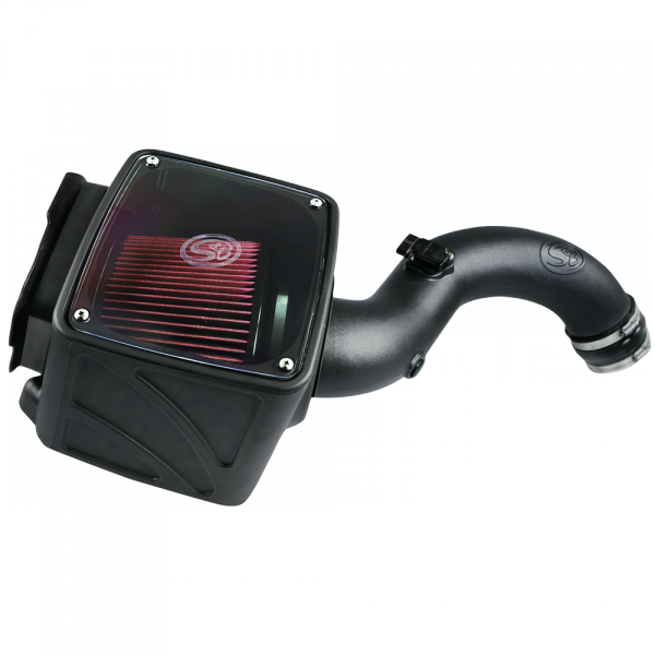 S&B 75-5101-BKJF Cold Air Intake For 01-04 Chevrolet Silverado GMC Sierra V8-6.6L LB7 Duramax Cotton Cleanable Red S&B - Truck Part Superstore