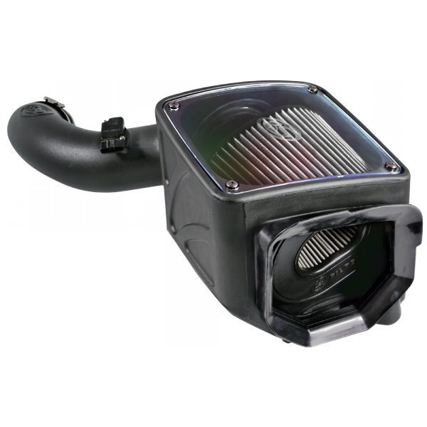 S&B 75-5101D-BKJF Cold Air Intake For 01-04 Chevrolet Silverado GMC Sierra V8-6.6L LB7 Duramax Dry Extendable White S&B - Truck Part Superstore