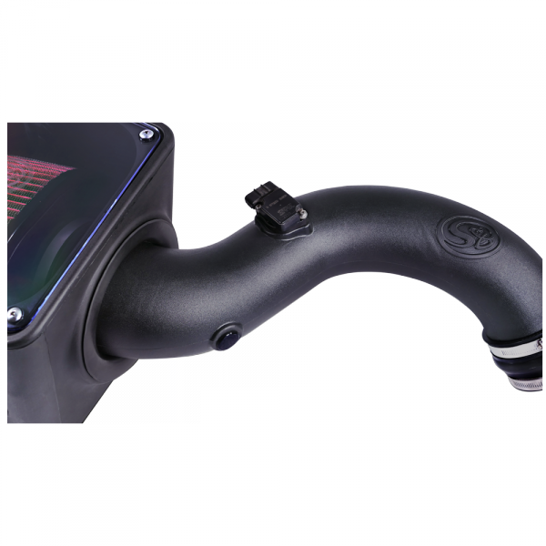 S&B 75-5101-BKJF Cold Air Intake For 01-04 Chevrolet Silverado GMC Sierra V8-6.6L LB7 Duramax Cotton Cleanable Red S&B - Truck Part Superstore