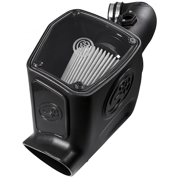 S&B 75-5105D-BKJF Cold Air Intake For 08-10 Ford F250 F350 V8-6.4L Powerstroke Dry Extendable White S&B - Truck Part Superstore