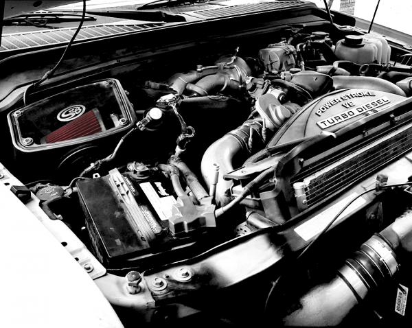 S&B 75-5105D-BKJF Cold Air Intake For 08-10 Ford F250 F350 V8-6.4L Powerstroke Dry Extendable White S&B - Truck Part Superstore