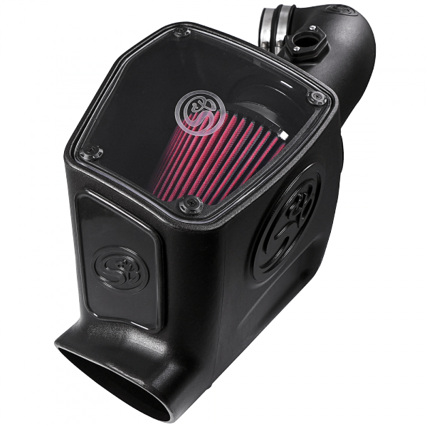 S&B 75-5105-BKJF Cold Air Intake For 08-10 Ford F250 F350 V8-6.4L Powerstroke Cotton Cleanable Red S&B - Truck Part Superstore