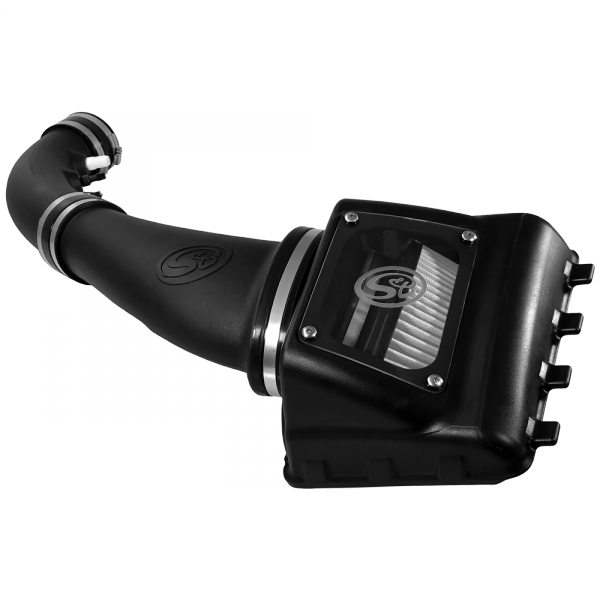 S&B 75-5108D-BKJF Cold Air Intake For 11-16 Ford F250, F350 V8-6.2L Dry Dry Extendable White S&B - Truck Part Superstore
