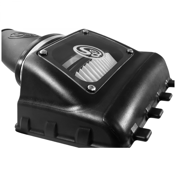 S&B 75-5108D-BKJF Cold Air Intake For 11-16 Ford F250, F350 V8-6.2L Dry Dry Extendable White S&B - Truck Part Superstore