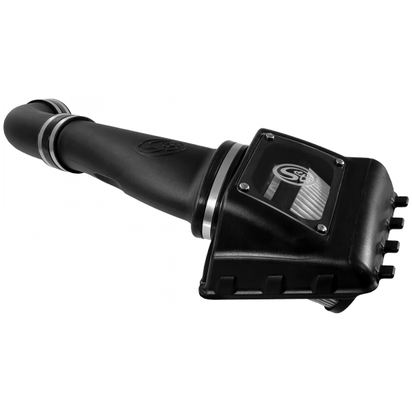 S&B 75-5108D-BKJF Cold Air Intake For 11-16 Ford F250, F350 V8-6.2L Dry Dry Extendable White S&B - Truck Part Superstore