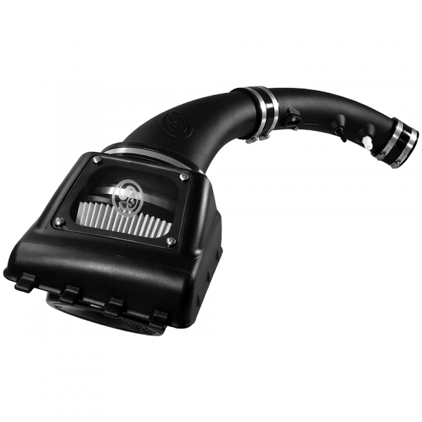S&B 75-5108D-BKJF Cold Air Intake For 11-16 Ford F250, F350 V8-6.2L Dry Dry Extendable White S&B - Truck Part Superstore
