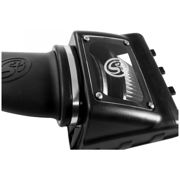 S&B 75-5108D-BKJF Cold Air Intake For 11-16 Ford F250, F350 V8-6.2L Dry Dry Extendable White S&B - Truck Part Superstore