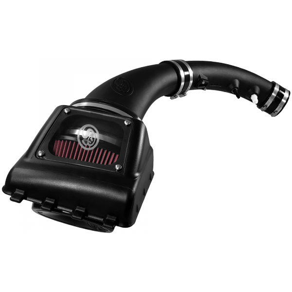 S&B 75-5108-BKJF Cold Air Intake For 11-16 Ford F250, F350 V8-6.2L Oiled Cotton Cleanable Red S&B - Truck Part Superstore