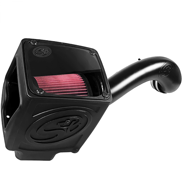 S&B 75-5110-BKJF Cold Air Intake For 16-19 Silverado/Sierra 2500, 3500 6.0L Cotton Cleanable Red S&B - Truck Part Superstore