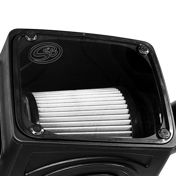 S&B 75-5110D-BKJF Cold Air Intake For 16-19 Silverado/Sierra 2500, 3500 6.0L Dry Extendable White S&B - Truck Part Superstore