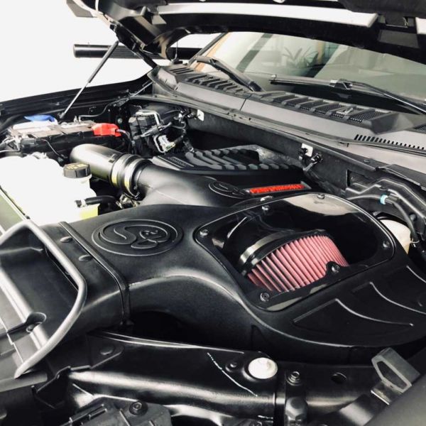 S&B 75-5122-BKJF Cold Air Intake For 18-20 Ford F150 Raptor Ecoboost Cotton Cleanable Red S&B - Truck Part Superstore