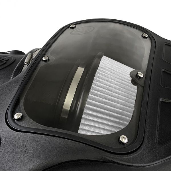 S&B 75-5126D-BKJF Cold Air Intake For 18-19 Ford F150 3.0L Powerstroke Diesel Dry Extendable White S&B - Truck Part Superstore