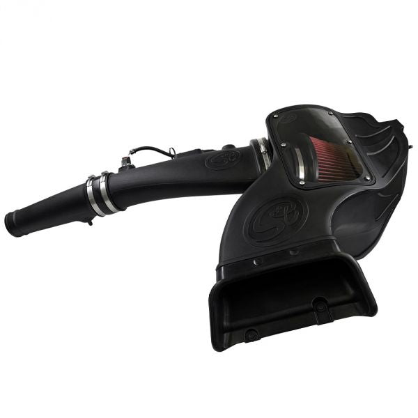 S&B 75-5126-BKJF Cold Air Intake For 18-19 Ford F150 3.0L Powerstroke Diesel Cotton Cleanable Red S&B - Truck Part Superstore