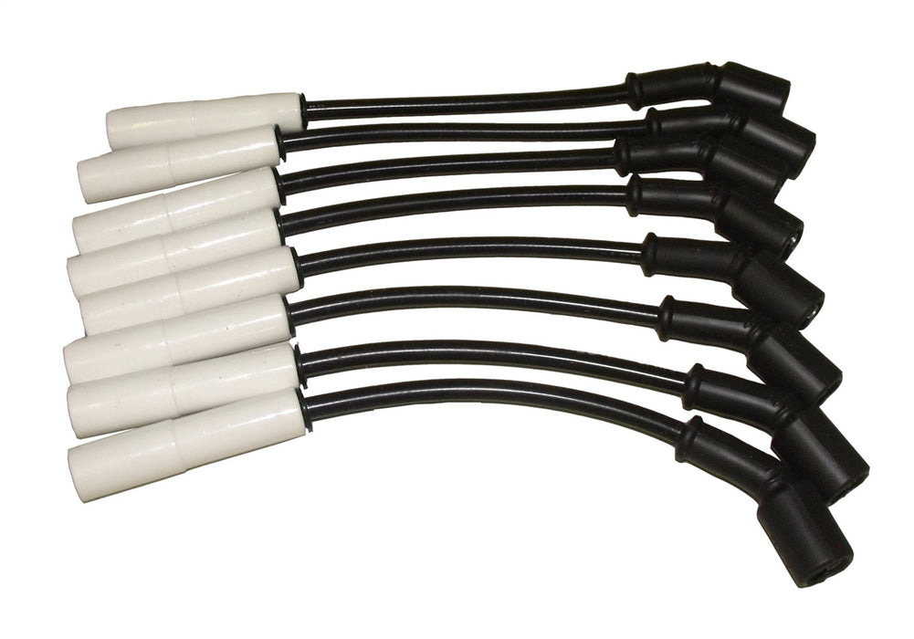 Taylor Cable 75005 8mm Spiro-Pro Ignition Wire Set; Black; Stock; 11.75 in.; 180 Deg. Plug Boot; - Truck Part Superstore