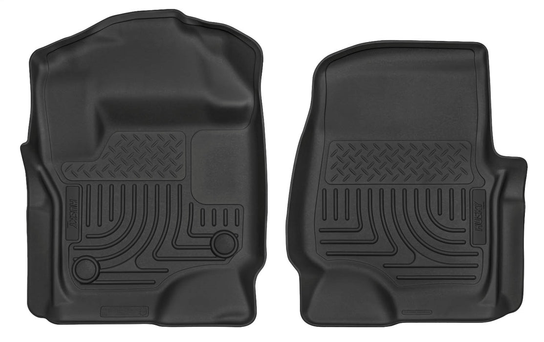 Husky Liners 13301 Weatherbeater-Front Floor Liners for Select Ford F-250 Super Duty, Ford F-350 Super Duty, Ford F-450 Super Duty