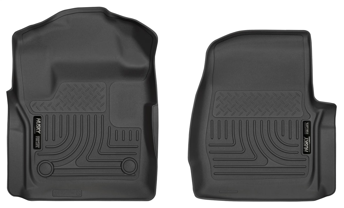 Husky Liners 13311 Weatherbeater-Front Floor Liners for Select Ford F-250 Super Duty, Ford F-350 Super Duty, Ford F-450 Super Duty