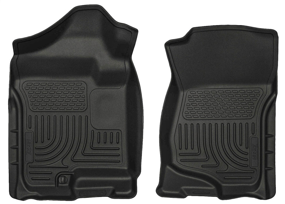 Husky Liners 18201 Weatherbeater-Front Floor Liners for Select Cadillac Escalade, Cadillac Escalade ESV, Cadillac Escalade EXT, Chevrolet Avalanche, Chevrolet Silverado 1500, Chevrolet Silverado HD, Chevrolet Silverado HD, Chevrolet Suburban 1500,