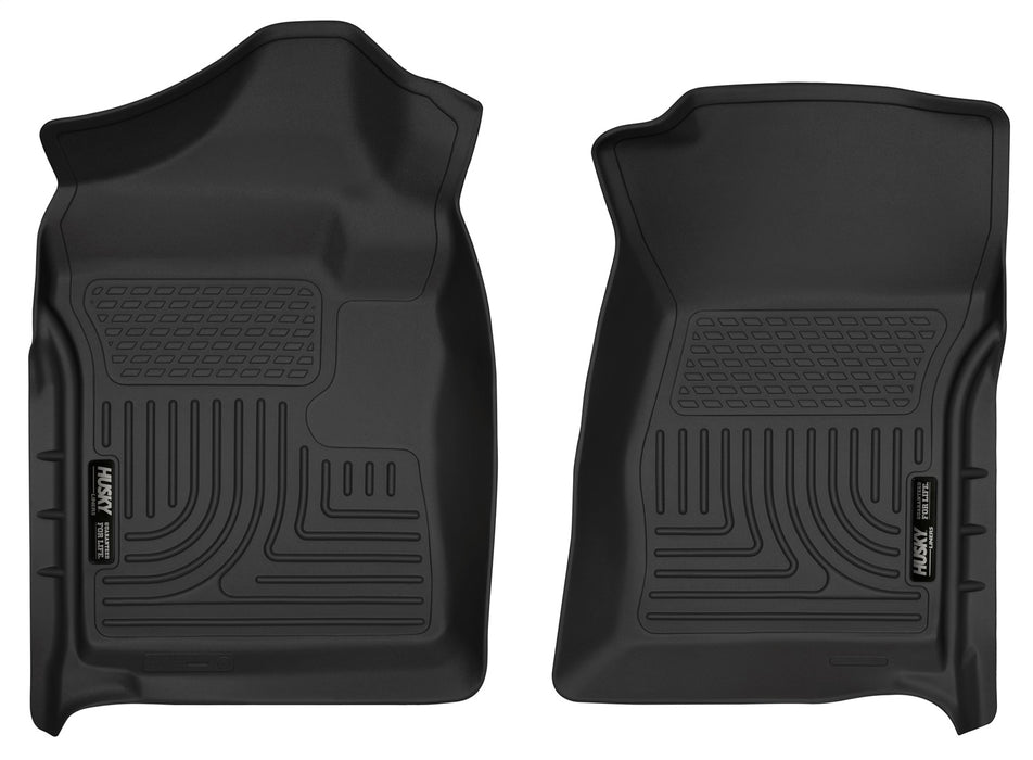 Husky Liners 18221 Weatherbeater-Front Floor Liners for Select Chevrolet Silverado 1500, Chevrolet Silverado HD, Chevrolet Silverado HD, GMC Sierra 1500, GMC Sierra HD, GMC Sierra HD