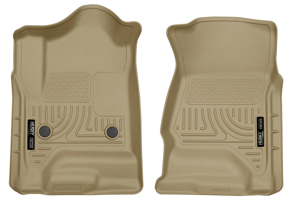 Husky Liners 18233 Weatherbeater-Front Floor Liners for Select Cadillac Escalade, Cadillac Escalade ESV, Chevrolet Silverado 1500, Chevrolet Silverado LD, Chevrolet Silverado HD, Chevrolet Silverado HD, Chevrolet Suburban, Chevrolet Tahoe, GMC Sierra