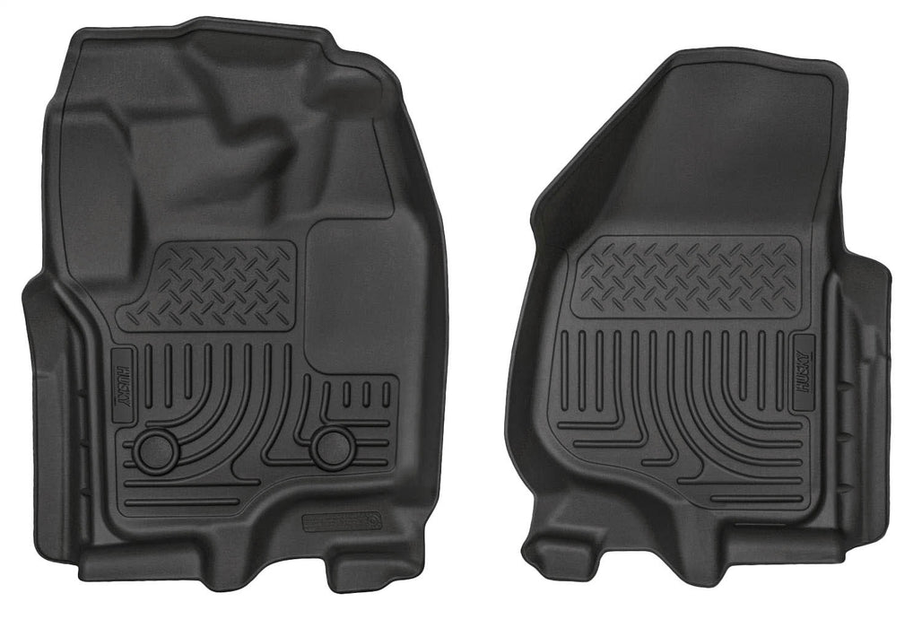 Husky Liners 18701 Weatherbeater-Front Floor Liners for Select Ford F-250 Super Duty, Ford F-350 Super Duty, Ford F-450 Super Duty