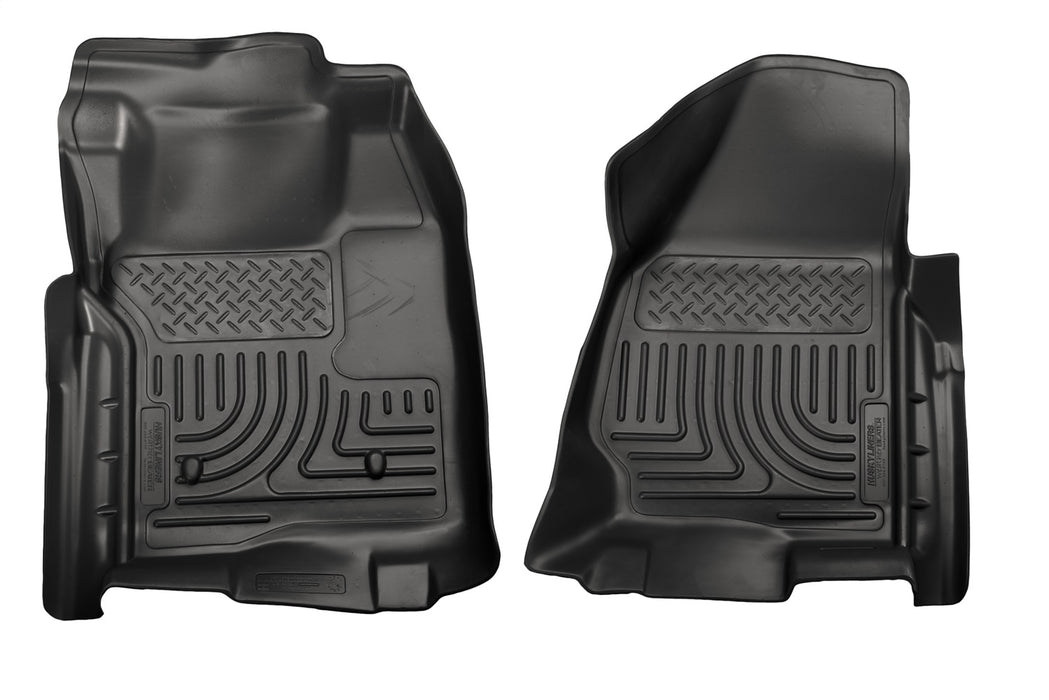 Husky Liners 18711 Weatherbeater-Front Floor Liners for Select Ford F-250 Super Duty, Ford F-350 Super Duty