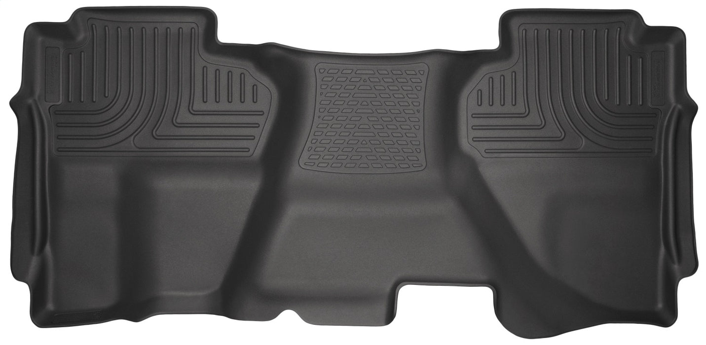 Husky Liners 19191 Weatherbeater-2nd Seat Floor Liner for Select Chevrolet Silverado 1500, Chevrolet Silverado HD, Chevrolet Silverado HD, GMC Sierra 1500, GMC Sierra HD, GMC Sierra HD
