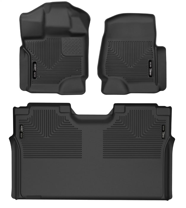 Husky Liners 53498 X-act Contour-Front/2nd Seat Floor Liners for Select Ford F-150, Ford F-150 Lightning