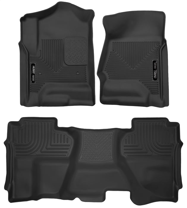 Husky Liners 53918 X-act Contour-Front/2nd Seat Floor Liners for Select Chevrolet Silverado 1500, Chevrolet Silverado LD, Chevrolet Silverado HD, Chevrolet Silverado HD, GMC Sierra 1500, GMC Sierra Limited, GMC Sierra HD, GMC Sierra HD