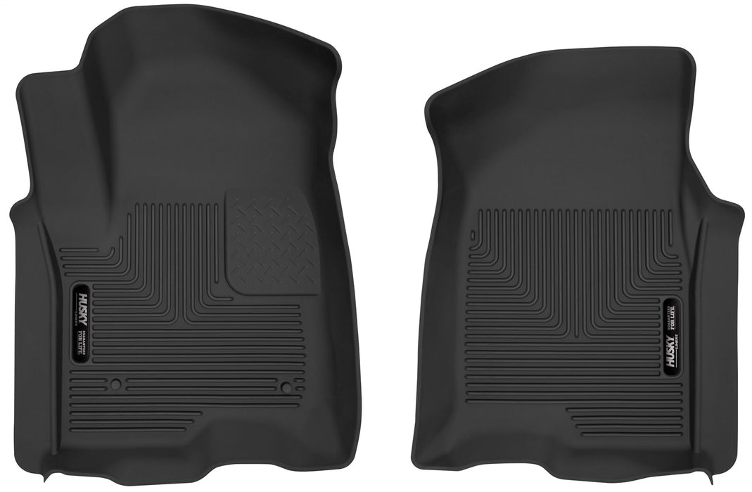 Husky Liners 54101 X-act Contour-Front Floor Liners for Select Chevrolet Silverado 1500, Chevrolet Silverado LTD, Chevrolet Silverado HD, Chevrolet Silverado HD, GMC Sierra 1500, GMC Sierra Limited, GMC Sierra HD, GMC Sierra HD