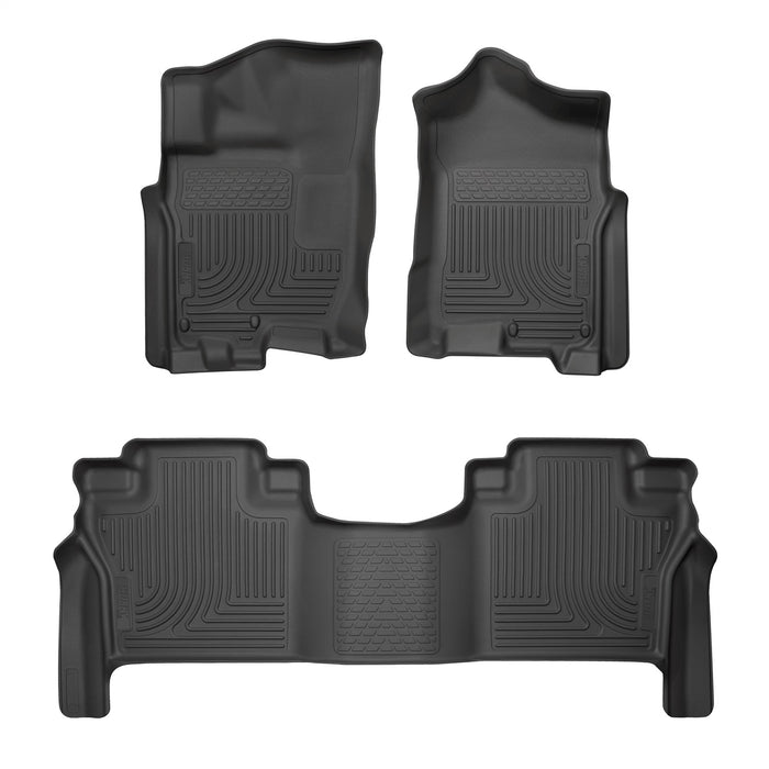 Husky Liners 93571 Weatherbeater-Front/2nd Seat Floor Liners for Select Nissan TITAN, Nissan TITAN XD