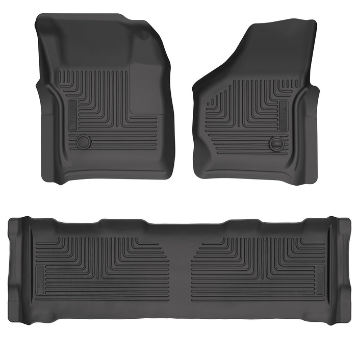 Husky Liners 93631 Weatherbeater-Front/2nd Seat Floor Liners for Select Ford F-250 Super Duty, Ford F-350 Super Duty